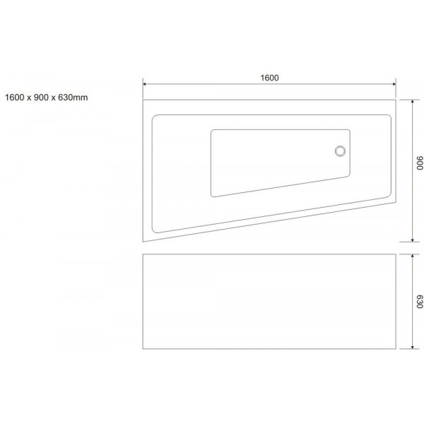 Badekar Lanzarote - 160 cm