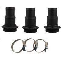 3x 32/38mm tilkoblinger m. slangeklemmer 3x 32/38mm tilkoblinger m. slangeklemmer