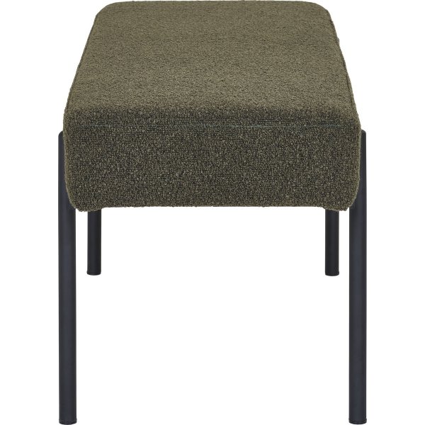 Swindon benk - Mørkegrønn bouclé Swindon benk - Mørkegrønn bouclé