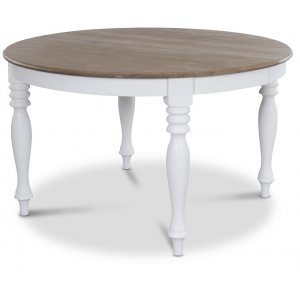 Spisebord uttrekkbart 120-175 cm hvit/brunt - Victoria