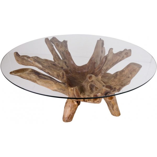 Amazonas salongbord 110 x 110 cm - Teak/glass Amazonas salongbord 110 x 110 cm - Teak/glass