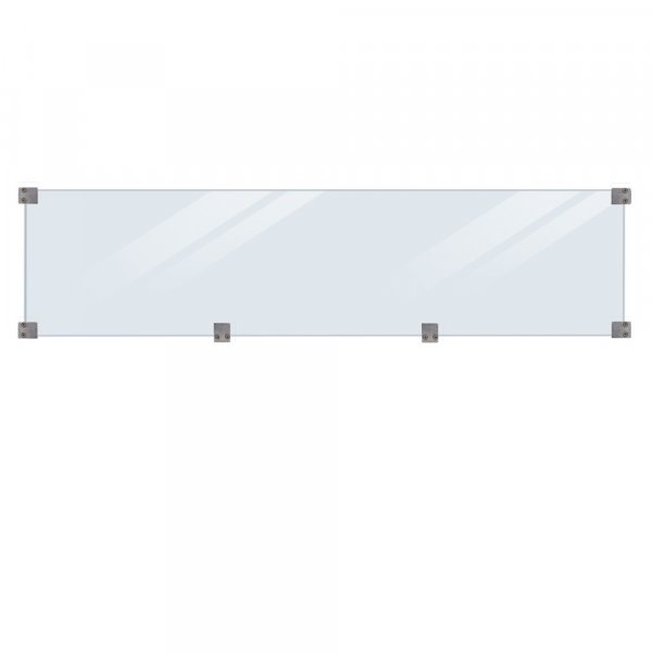 Glassgjerde Herdet - lengde 174 cm