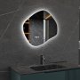 LED-speil 80x72 cm med antidugg og justerbar belysning