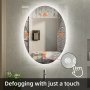 Speil - Benevento | Ovalt | LED-belysning, dimbar og antidugg