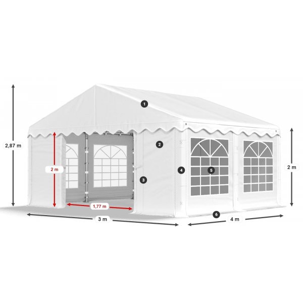Partytelt Eco 1 i PE - 3 x 4 m