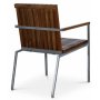 Alva spisestol - Teak / Galvanisert stl