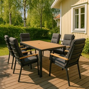 Uteserveringsgruppe - Öland | 160 cm Grå/brun Uteserveringsgruppe - Öland | 160 cm Grå/brun