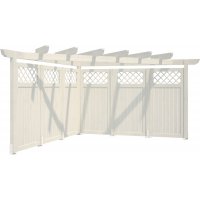 Modular Garden Hjørnepergola 4,2m² med planker - Hvitlakkert Modular Garden Hjørnepergola 4,2m² med planker - Hvitlakkert