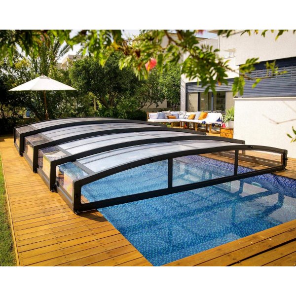 Bassengtak Majorca - Skyvbart - 4x8m