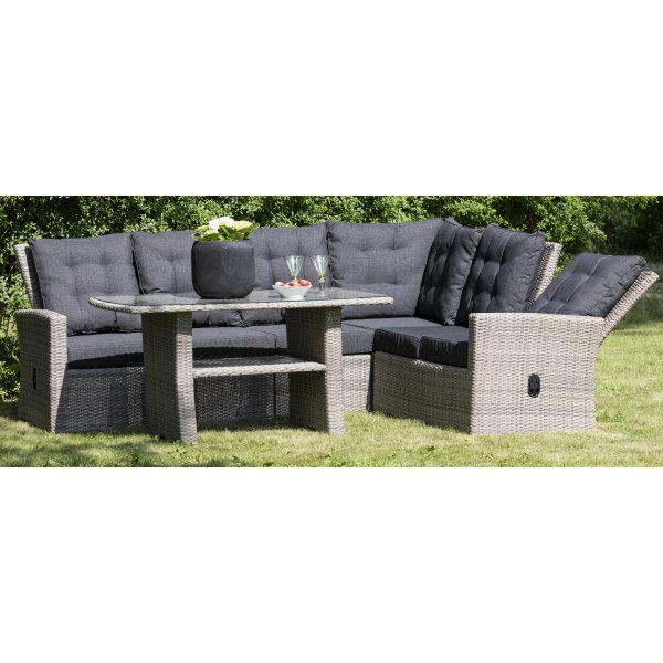 Orlando utembelgruppe med hy rygg (justerbar) - Gr kunstrotting