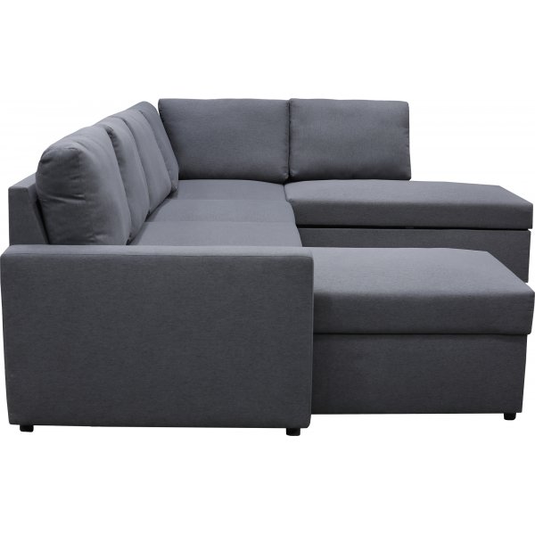 Sovesofa U-formet mørkegrå - Dream Sovesofa U-formet mørkegrå - Dream