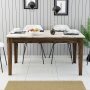 Milan spisebord 145 x 88 cm - Hvit marmor/valnøtt Milan spisebord 145 x 88 cm - Hvit marmor/valnøtt