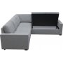 Hjørnesofa Belissa med sengefunksjon og oppbevaring - 235x235 cm - mørkegrå Hjørnesofa Belissa med sengefunksjon og oppbevaring - 235x235 cm - mørkegrå