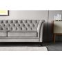 Chesterfield 3-seters sofa 210 cm gr� fl�yel