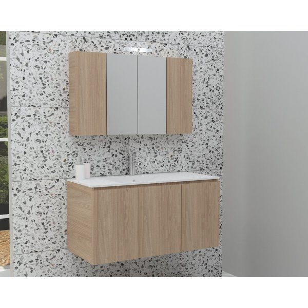 Mbelpakke Verona 90 - Beige med speilskap