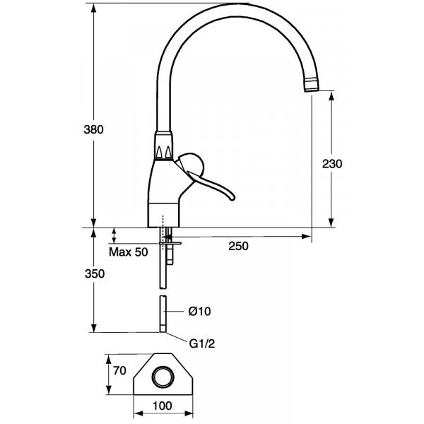 FM Mattsson Kjøkkenbatteri 9000 Krom - 9150-0000 FM Mattsson Kjøkkenbatteri 9000 Krom - 9150-0000