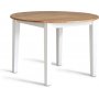 1 Rundt spisebord Ø110 cm Hvit / Oljet eik - Dalön