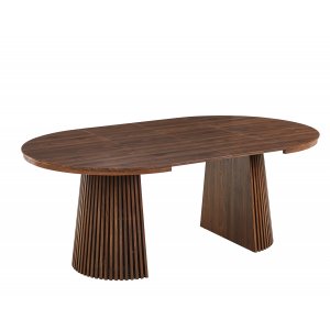Crossby rundt spisebord uttrekkbart �120-200 cm - Valn�tt