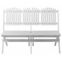 Hvit utesofa i tre 130 cm - Sammenleggbar hagebenk utendørs + Flekkfjerner for møbler Hvit utesofa i tre 130 cm - Sammenleggbar hagebenk utendørs + Flekkfjerner for møbler