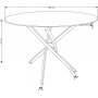 Raymond spisebord Ø100 cm - Hvit marmor/gull Raymond spisebord Ø100 cm - Hvit marmor/gull
