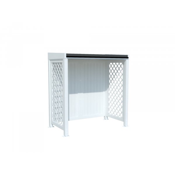 Modular Garden Skjul 1,8m med kryssvegger - Hvitlakkert