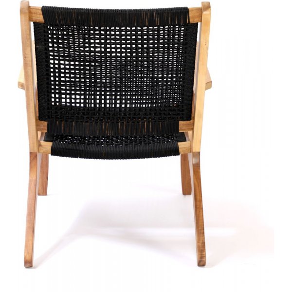 Lekvall stol - Svart tau/Acacia
