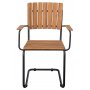 Holm� utend�rs spisestuestol med armlener brun/svart