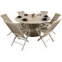 Salt rundt kjegleformet spisebord D150 cm - Gr teak