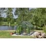 Drivhus Universal - Sort med herdet glass 9,9 m