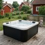 Utend�rs boblebad med 5 seter 200x200 cm Nordamist - Hvit akryl