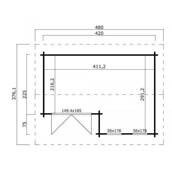 Anneks/ bod Rita - 12,6 m�