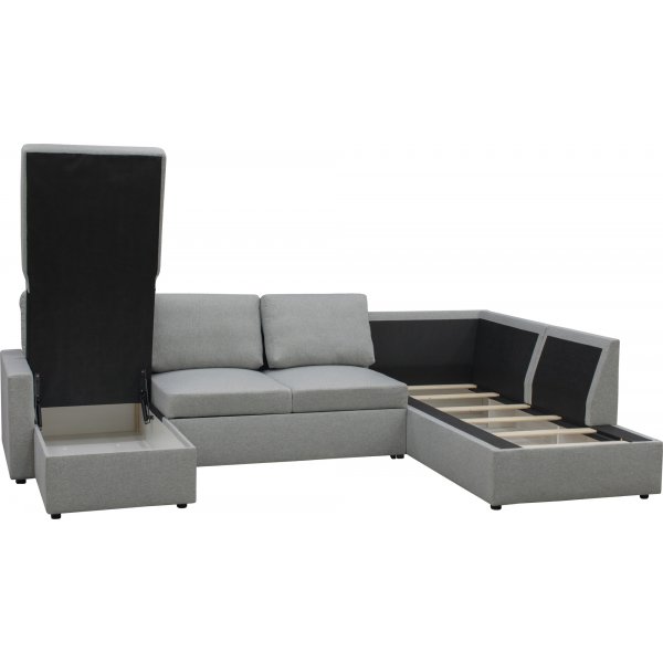 U-sofa sovesofa Tärnö vendbar med oppbevaring - 304 cm - lys grå U-sofa sovesofa Tärnö vendbar med oppbevaring - 304 cm - lys grå