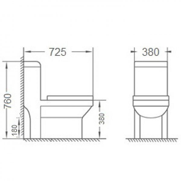 Gulvst�ende toalett | Svart