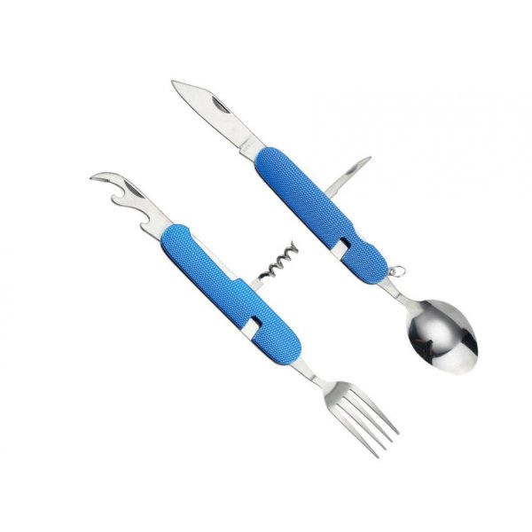 Multiverktøy til camping 6 i 1 - Blå Multiverktøy til camping 6 i 1 - Blå