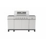 Gassgrill med sidebrenner og oppbevaringsskap - 6 brennere - rustfritt st�l
