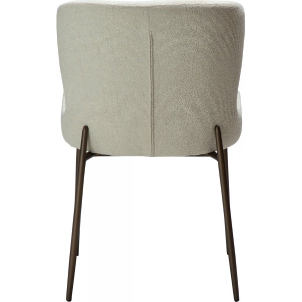 Glam spisestuestol bouclé / antikk messing Glam spisestuestol bouclé / antikk messing