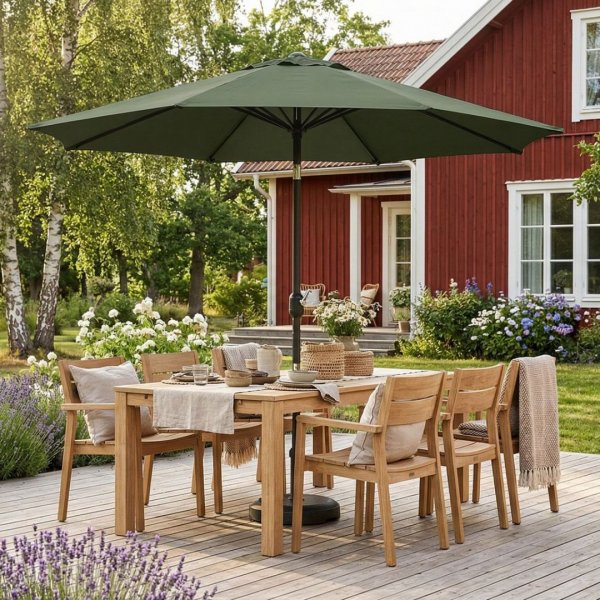 Parasoll - Fjällbacka | Ø200 cm | Mørk grønn Parasoll - Fjällbacka | Ø200 cm | Mørk grønn