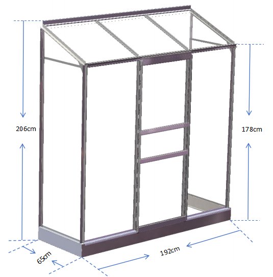 Veggdrivhus Atlas - 1,3 m�