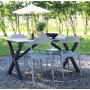Spisegruppe Scottsdale: 150 cm grtt trebord inkludert 4 stk. stablebare Abbe-stoler
