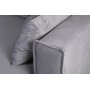 Sofa 250 cm bred m�rkegr� fl�yel 114 cm dyp