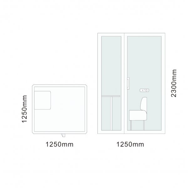 Telefonkiosker for kontorer | 1-2 personer | Lydisolert -30dB Telefonkiosker for kontorer | 1-2 personer | Lydisolert -30dB