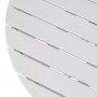 Holm� utebord rundt �70 cm - Hvit