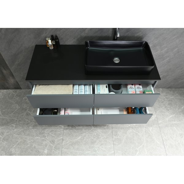 Baderomsmbelservant - Gr og svart