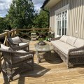 Kundebilde Menton utendørs sofasett - Bord, lenestoler og 3-seters sofa
