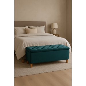 Sengekommode R�nn� 180 cm - Turkis fl�yel