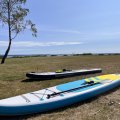 Kundebilde SUP-padlebrett 320 cm bl�/gul | Oppbl�sbart stand-up-padlebrett med tilbeh�r