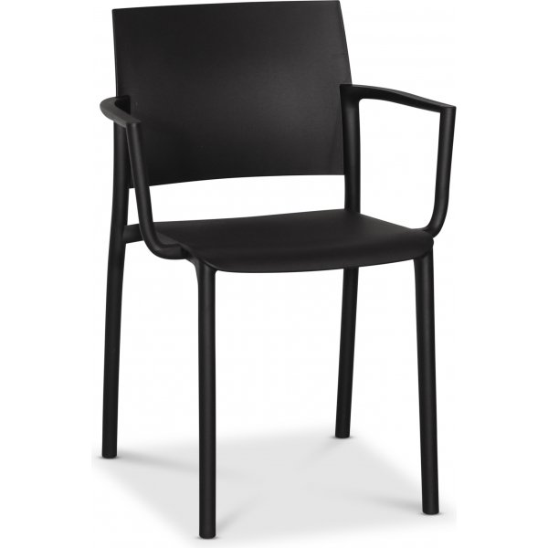Alafors spisestol stabelbar - Svart (plast)