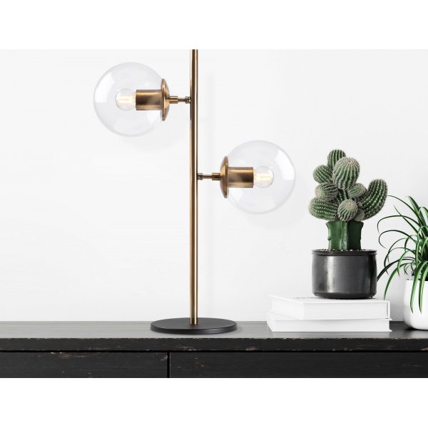 Fasettbordlampe klar - Vintage