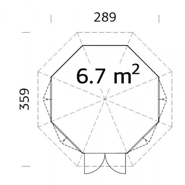 Lysthus Veronica 4 6,7 m² Lysthus Veronica 4 6,7 m²
