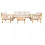 Tinka bambus utend�rs gruppe; 3-seters sofa med bord og 2 lenestoler - Bambus